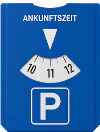 Bild einer deutschen Parkscheibe mit 30-Minuten Einteilung