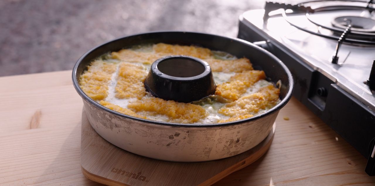 Fischstäbchen-Auflauf im Omnia-Backofen
